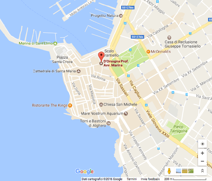 Google Map - Studio Legale D'Orsogna - Studio di Alghero